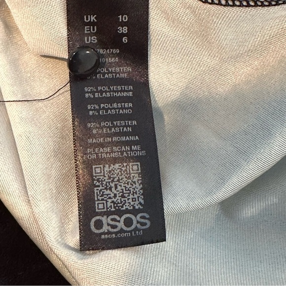 ASOS velvet floral black midi length dress - Picture 12 of 12